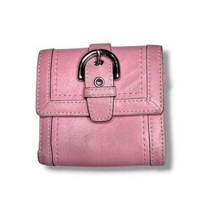 Y2K Coach 2003 Soho Pink Leather 4" Mini Small Buckle Wallet